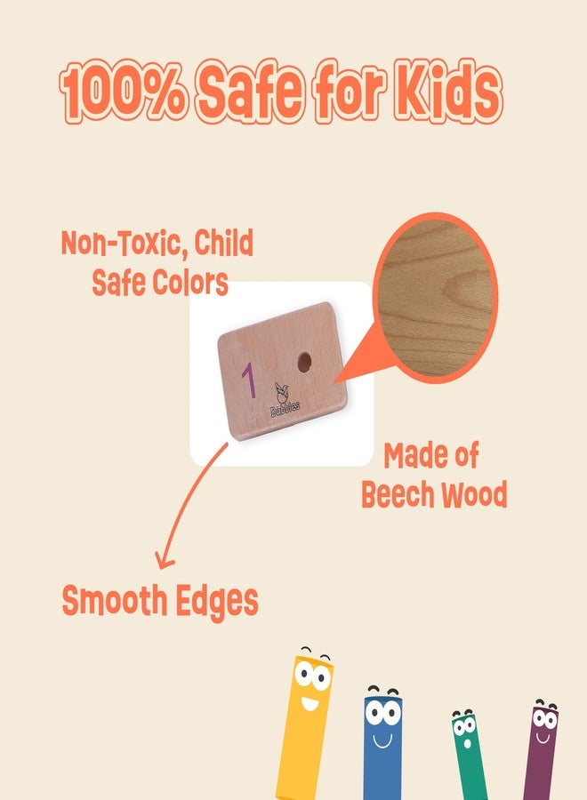 Babbles Wooden Number Peg Board, 1-10 Number Recognition with 57 Pegs, Montessori Inspired Counting Toy for Toddlers, Fine Motor Skills, Hand Eye Coordination - Image 5